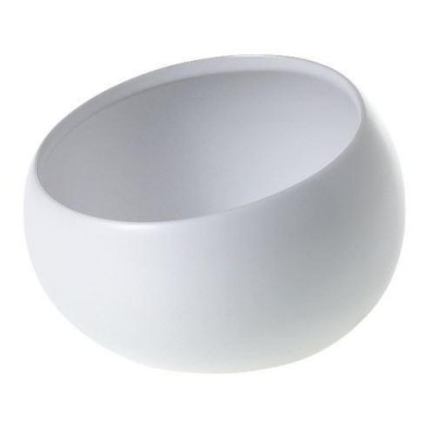 4 inch White Angled Bowl