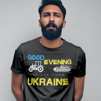 GOOD EVENING. WE ARE FROM UKRAINE (Black; Unisex)