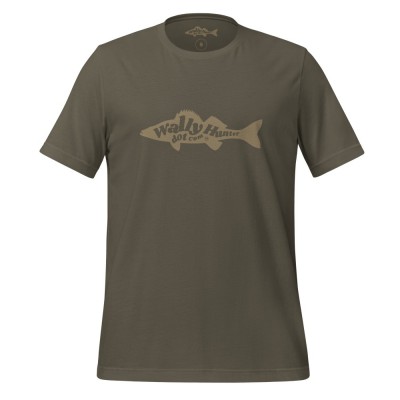 Wally Hunter T-shirt - Army Green With Beige Logo