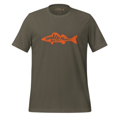 Wally Hunter T-shirt - Army Green With Orange Logo