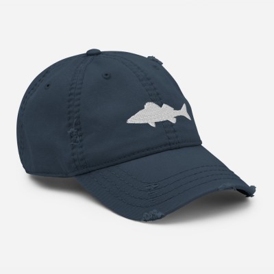 Wally Hunter Distressed Hat - Navy Blue