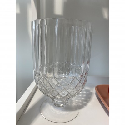 Victoria clear footed vase